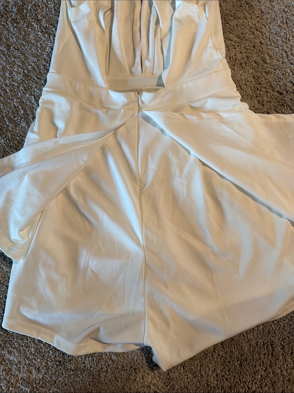 White Deep V Romper - Picture 5 of 8